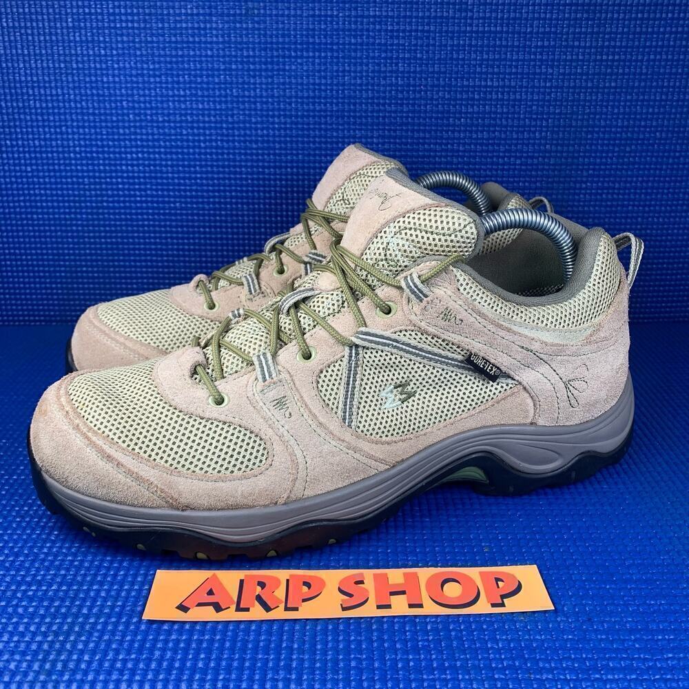 🔴 GARMONT AMICA G-TEX VIBRAM Women`s Size 10 Beige Olive Green Hiking Boots